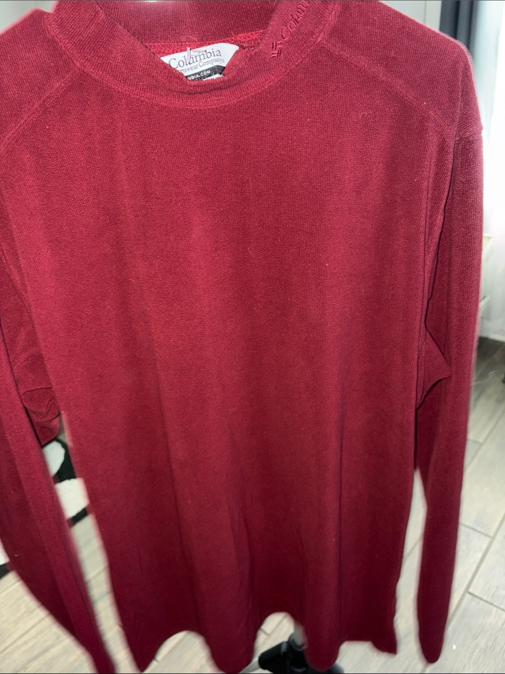 Columbia Men's Crewneck Sweater - Wine Red Large